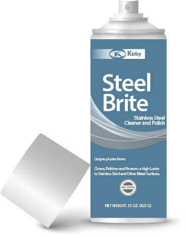 a white spray can of steel brite