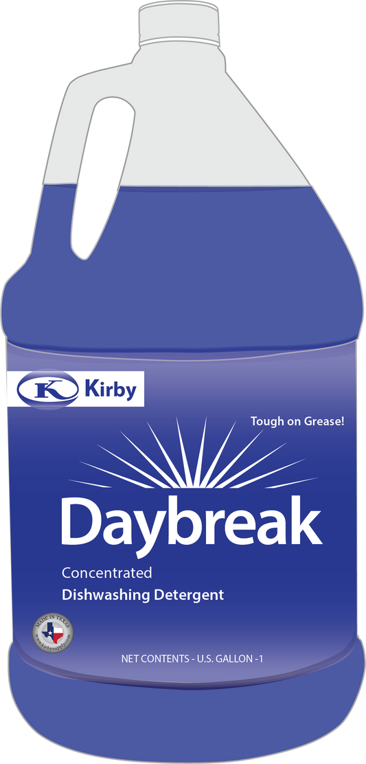 a gallon of daybreak dishwashing deterant