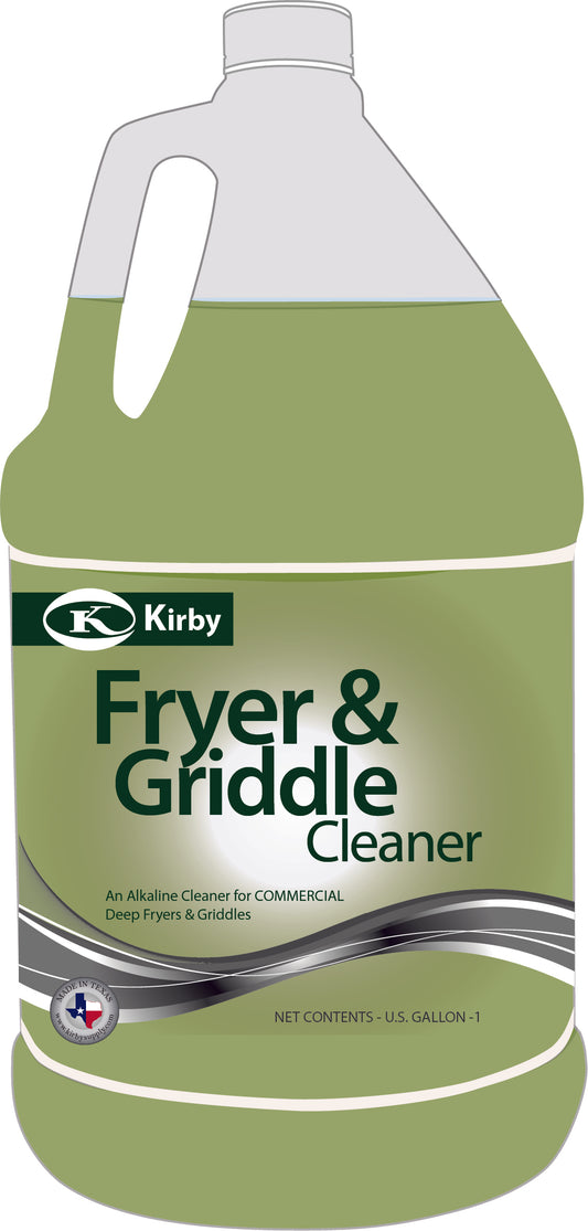 a gallon of fryer and griddle cleaner