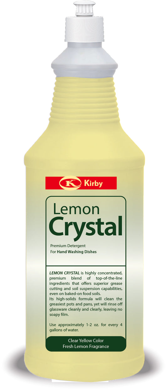 a bottle of lemon crystal cleaner